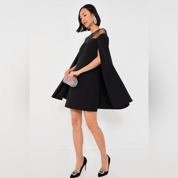 TUCKERNUCK Black Estelle Cape Dress - Picture 7 of 12